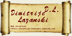 Dimitrije Lazanski vizit kartica